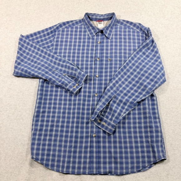 The North Face Other - The North Face‎ Button Down Mens L Blue Plaid Long Sleeve AB5E Hiking Shirt